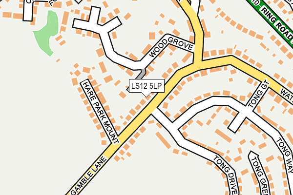 LS12 5LP map - OS OpenMap – Local (Ordnance Survey)