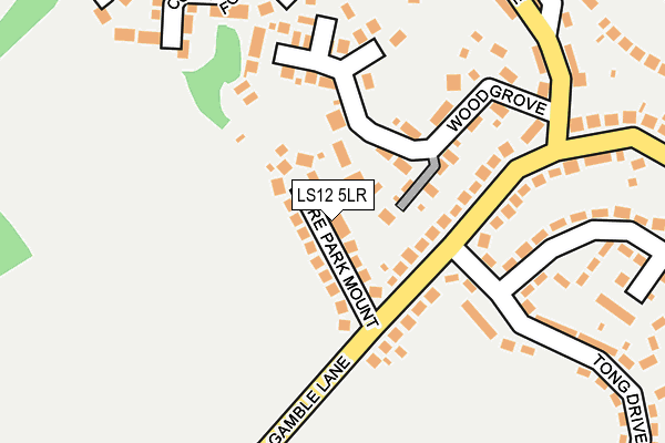 LS12 5LR map - OS OpenMap – Local (Ordnance Survey)