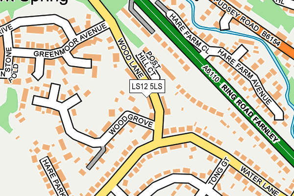 LS12 5LS map - OS OpenMap – Local (Ordnance Survey)
