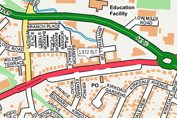 LS12 5LT map - OS OpenMap – Local (Ordnance Survey)