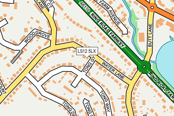 LS12 5LX map - OS OpenMap – Local (Ordnance Survey)