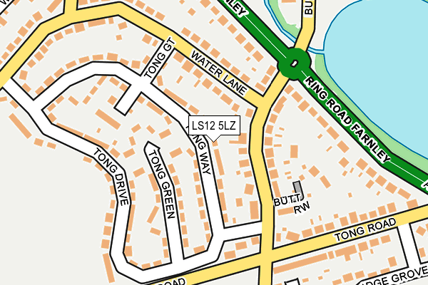 LS12 5LZ map - OS OpenMap – Local (Ordnance Survey)