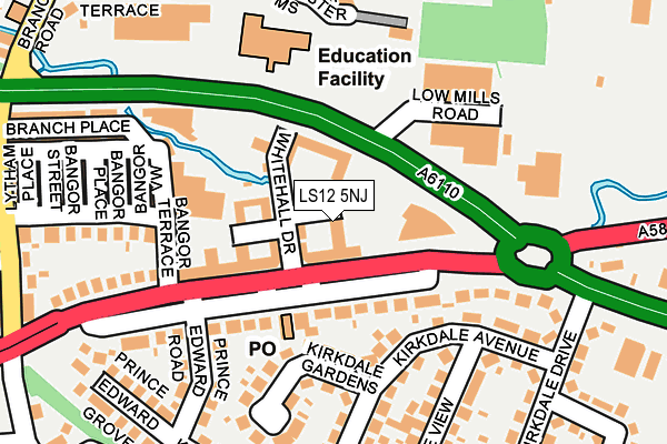 LS12 5NJ map - OS OpenMap – Local (Ordnance Survey)