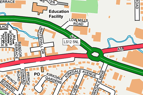 LS12 5NL map - OS OpenMap – Local (Ordnance Survey)