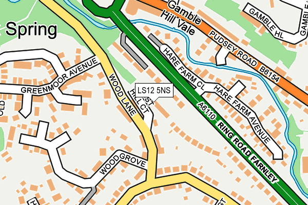 LS12 5NS map - OS OpenMap – Local (Ordnance Survey)