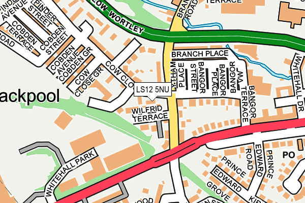 LS12 5NU map - OS OpenMap – Local (Ordnance Survey)