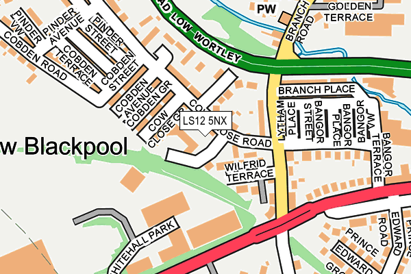 LS12 5NX map - OS OpenMap – Local (Ordnance Survey)