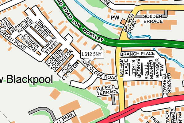 LS12 5NY map - OS OpenMap – Local (Ordnance Survey)