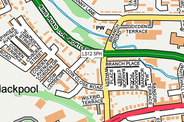 LS12 5PH map - OS OpenMap – Local (Ordnance Survey)
