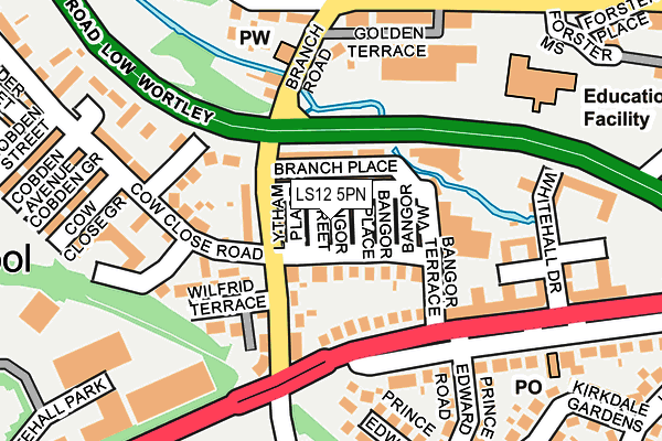 LS12 5PN map - OS OpenMap – Local (Ordnance Survey)