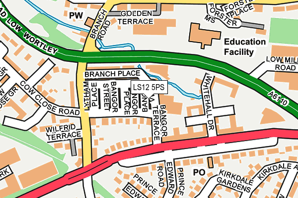 LS12 5PS map - OS OpenMap – Local (Ordnance Survey)