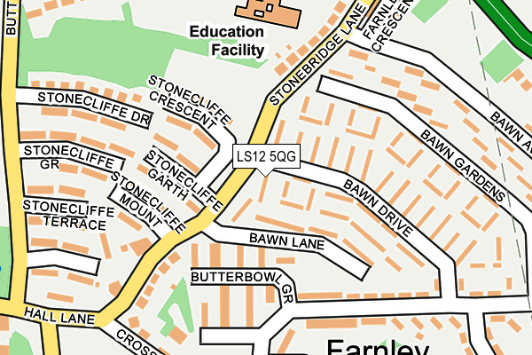 LS12 5QG map - OS OpenMap – Local (Ordnance Survey)