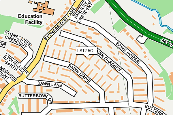 LS12 5QL map - OS OpenMap – Local (Ordnance Survey)