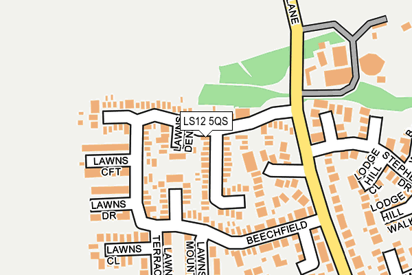 LS12 5QS map - OS OpenMap – Local (Ordnance Survey)