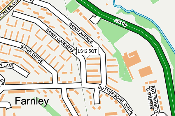 LS12 5QT map - OS OpenMap – Local (Ordnance Survey)