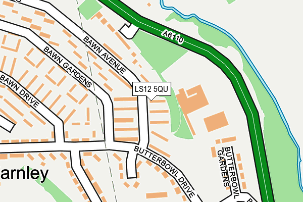 LS12 5QU map - OS OpenMap – Local (Ordnance Survey)