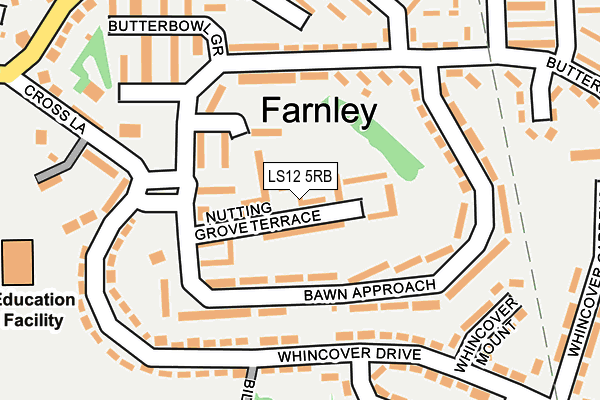 LS12 5RB map - OS OpenMap – Local (Ordnance Survey)