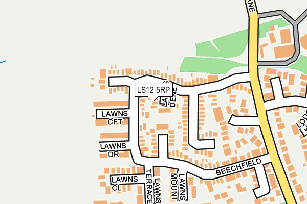 LS12 5RP map - OS OpenMap – Local (Ordnance Survey)