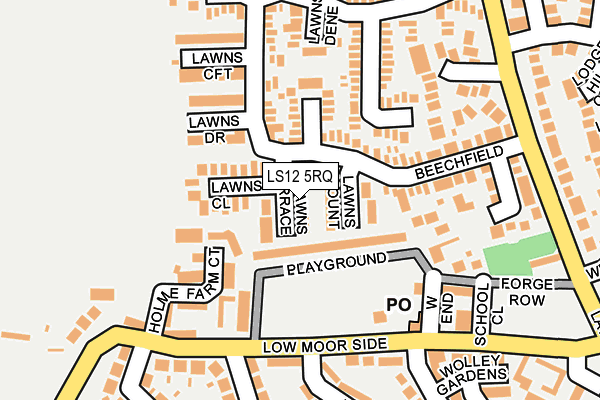 LS12 5RQ map - OS OpenMap – Local (Ordnance Survey)