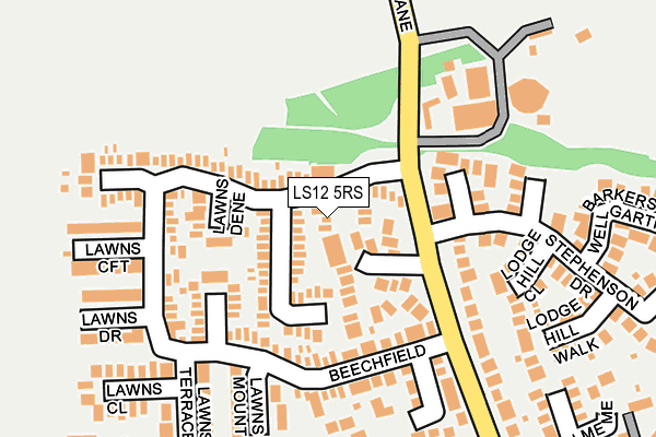 LS12 5RS map - OS OpenMap – Local (Ordnance Survey)