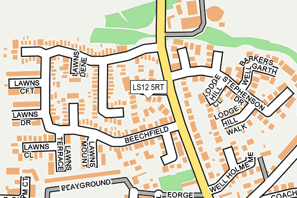 LS12 5RT map - OS OpenMap – Local (Ordnance Survey)