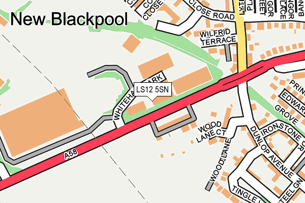 LS12 5SN map - OS OpenMap – Local (Ordnance Survey)