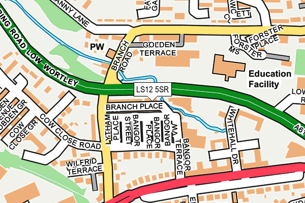 LS12 5SR map - OS OpenMap – Local (Ordnance Survey)