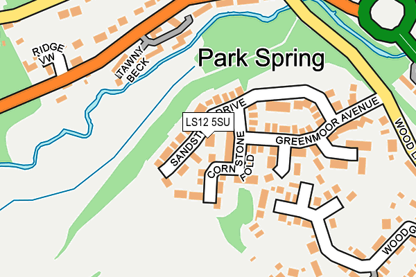 LS12 5SU map - OS OpenMap – Local (Ordnance Survey)