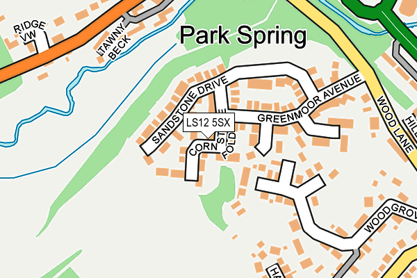 LS12 5SX map - OS OpenMap – Local (Ordnance Survey)