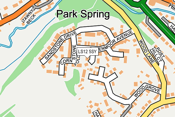 LS12 5SY map - OS OpenMap – Local (Ordnance Survey)