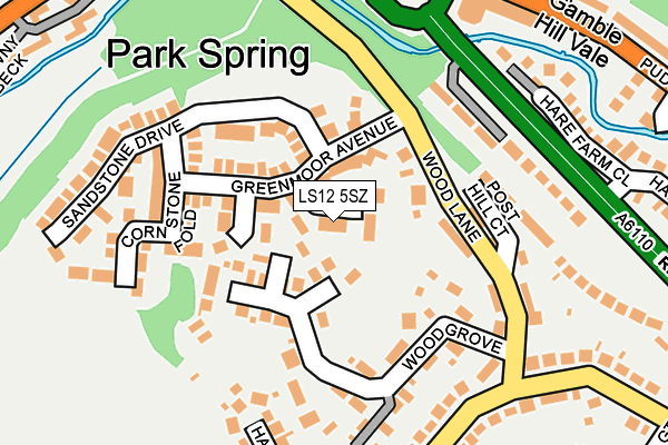 LS12 5SZ map - OS OpenMap – Local (Ordnance Survey)