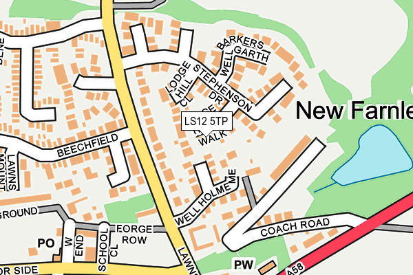 LS12 5TP map - OS OpenMap – Local (Ordnance Survey)