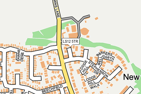 LS12 5TR map - OS OpenMap – Local (Ordnance Survey)