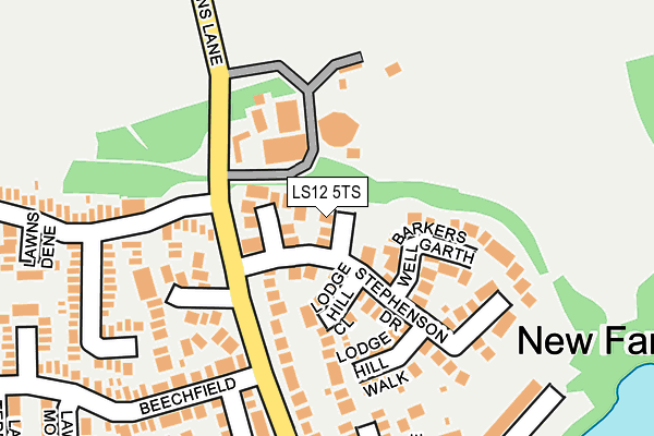 LS12 5TS map - OS OpenMap – Local (Ordnance Survey)