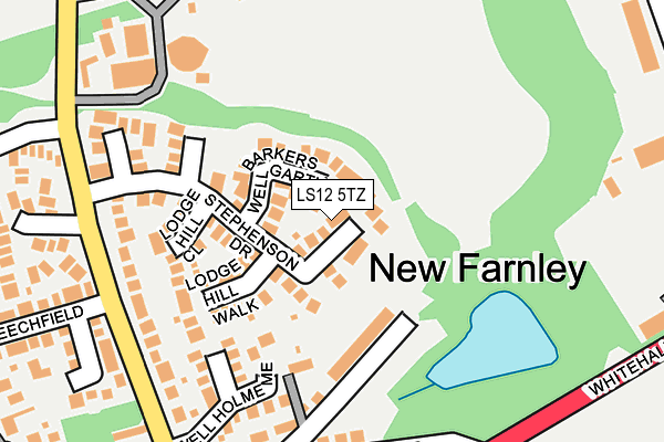 LS12 5TZ map - OS OpenMap – Local (Ordnance Survey)