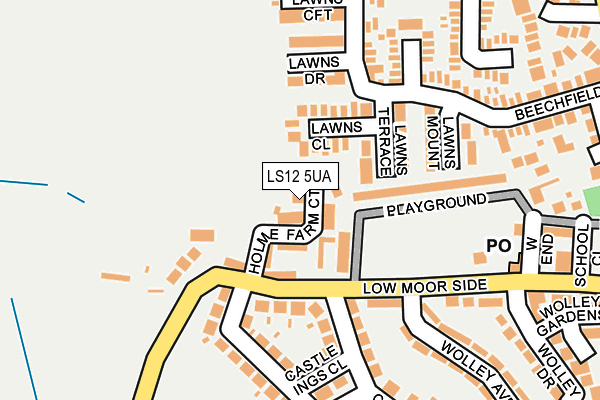 LS12 5UA map - OS OpenMap – Local (Ordnance Survey)