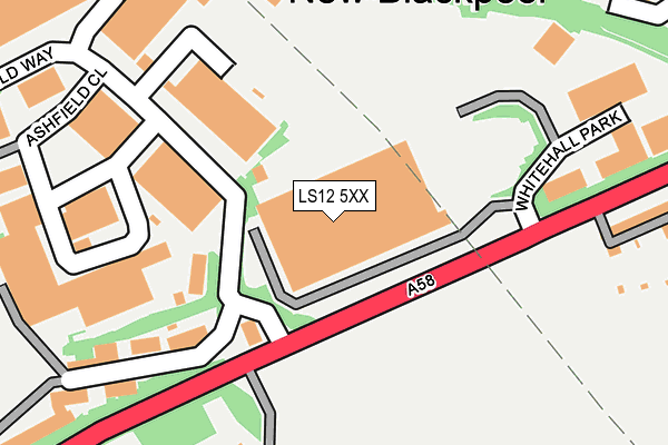 LS12 5XX map - OS OpenMap – Local (Ordnance Survey)