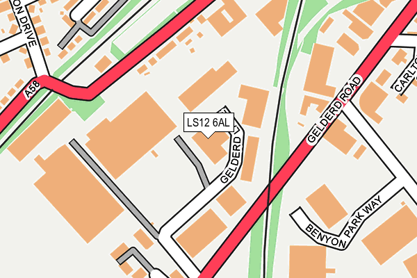 LS12 6AL map - OS OpenMap – Local (Ordnance Survey)