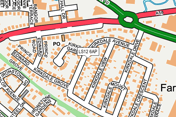 LS12 6AP map - OS OpenMap – Local (Ordnance Survey)