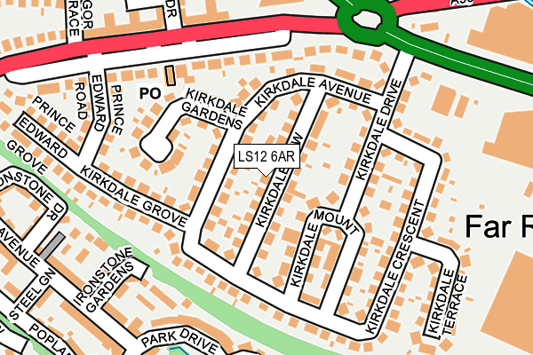 LS12 6AR map - OS OpenMap – Local (Ordnance Survey)