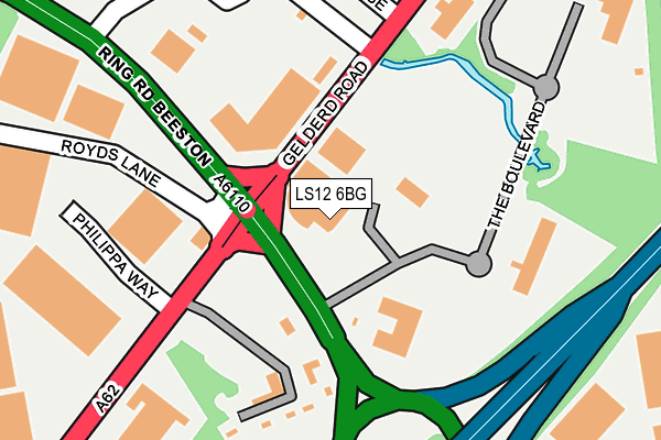 LS12 6BG map - OS OpenMap – Local (Ordnance Survey)