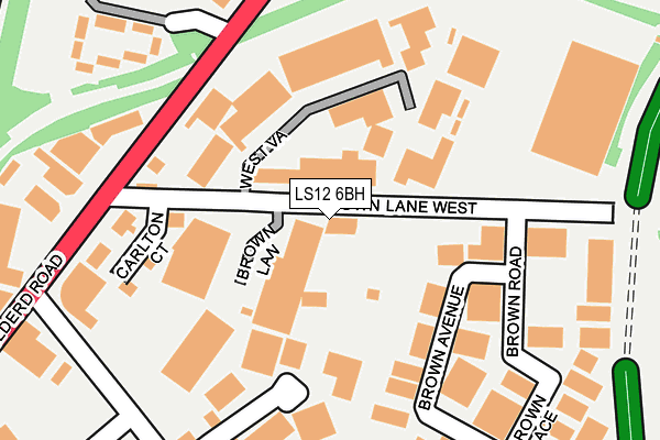 LS12 6BH map - OS OpenMap – Local (Ordnance Survey)