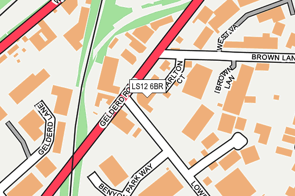 LS12 6BR map - OS OpenMap – Local (Ordnance Survey)