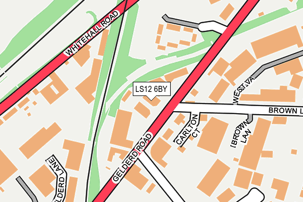 LS12 6BY map - OS OpenMap – Local (Ordnance Survey)