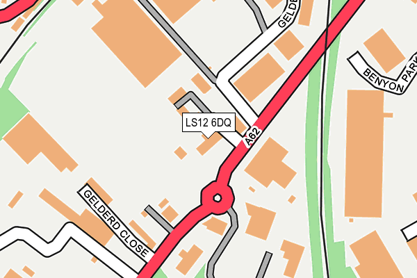 LS12 6DQ map - OS OpenMap – Local (Ordnance Survey)