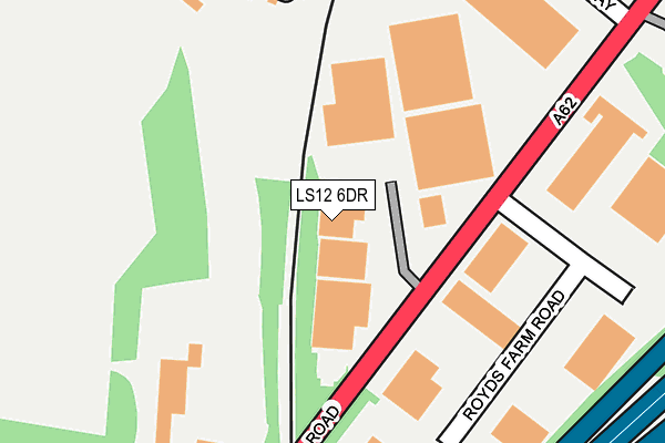 LS12 6DR map - OS OpenMap – Local (Ordnance Survey)