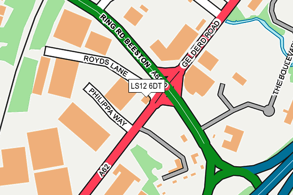 LS12 6DT map - OS OpenMap – Local (Ordnance Survey)