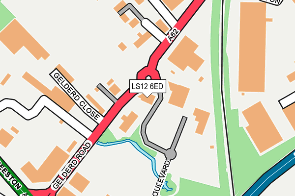LS12 6ED map - OS OpenMap – Local (Ordnance Survey)