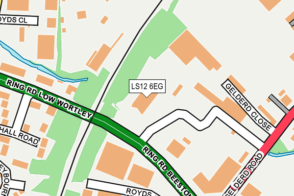 LS12 6EG map - OS OpenMap – Local (Ordnance Survey)