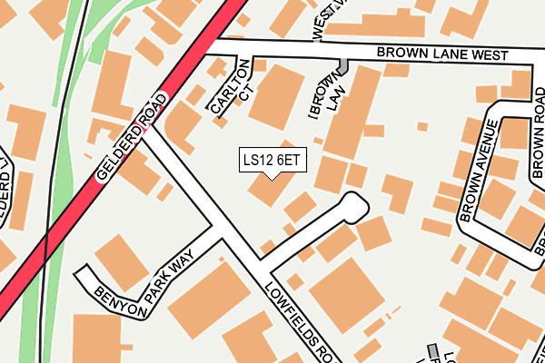 LS12 6ET map - OS OpenMap – Local (Ordnance Survey)